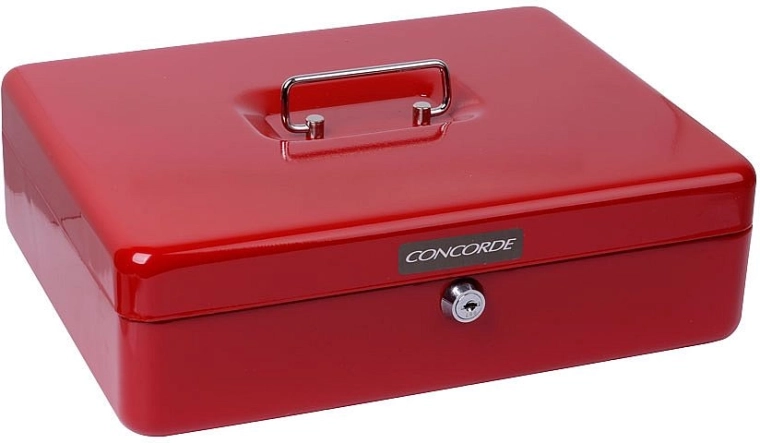 Casetă metalică de bani CONCORDE 35 roșie