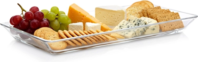 Platou dreptunghiular de servire din sticlă 30 × 14 × 2 cm