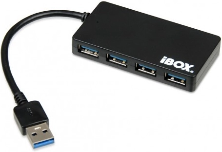 Hub USB 3.0, 4 porturi, slim, negru