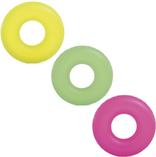 Colac gonflabil neon Intex 91 cm – Galben