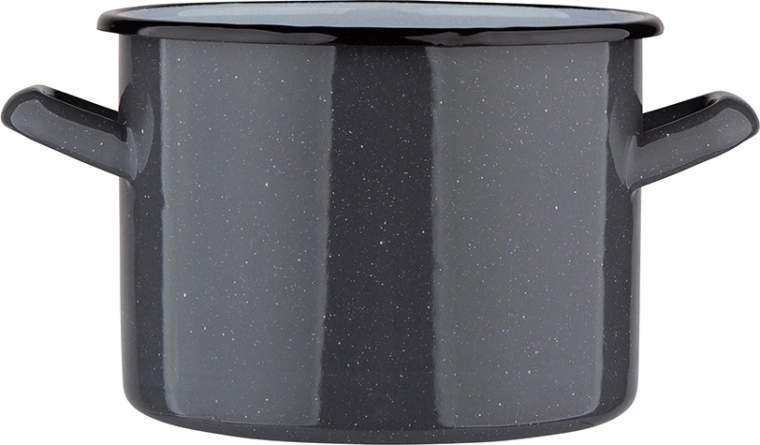 Oală simplă 1,5 l, gri cu efect stropit, 14 cm
