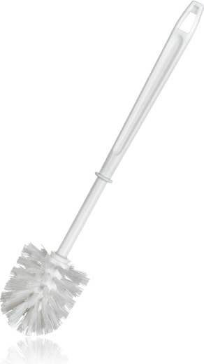 Perie WC din plastic alb 8 × 36 cm