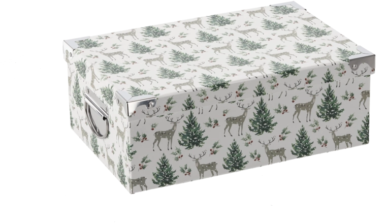 Cutie cadou de Crăciun cu feronerie metalică 36 × 24,5 × 12,5 cm - 1 bucată