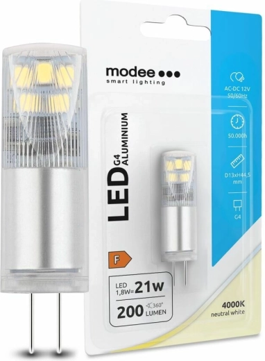 Bec LED G4 MODEE LIGHTING Aluminiu 12 V 1,8 W 4000 K 200 lm