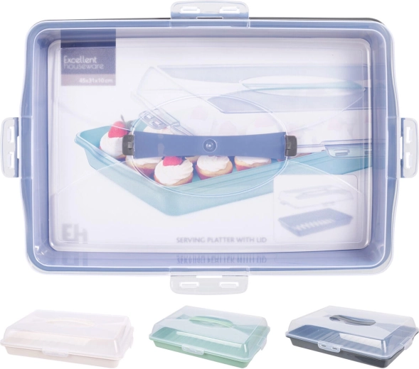 Tavă cu capac 43 × 31 × 9 cm, mix de culori