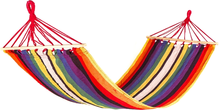 Șezlong suspendat tip hamac 200 × 80 cm, roșu
