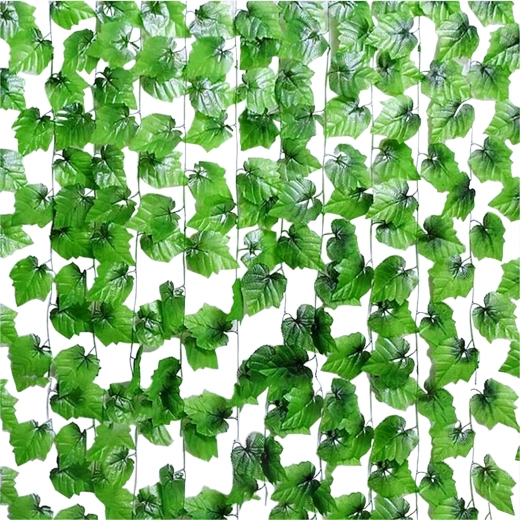 Set 12x iederă artificială – ghirlandă pentru perete și balcon, decorațiune suspendată 27,6 m