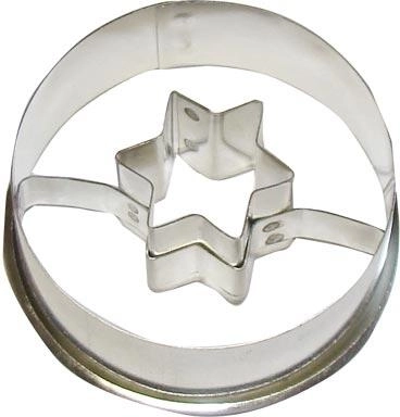 Formă de decupat pentru prăjituri cerc cu steluță