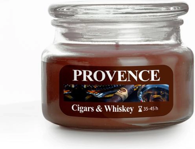 Lumânare parfumată în pahar Provence cigars & whiskey 45 ore