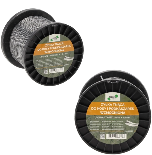Sfoară de tuns întărită Square Twist 2,4 mm, 100 m