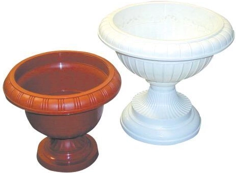 Suport pentru ghiveci AMFORA 34, alb, înălțime 31 cm