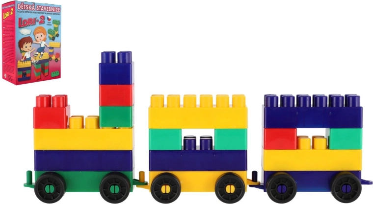 Set de construcție LORI 2, cuburi colorate - 35 de piese
