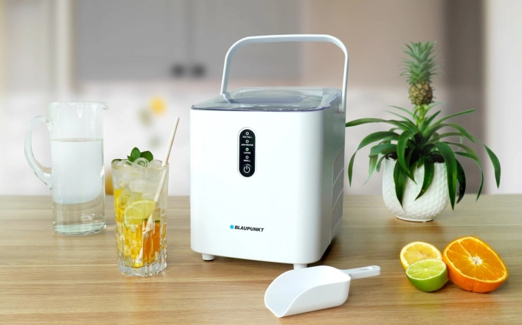 Gheață în 8–9 minute, capacitate până la 12 kg/zi