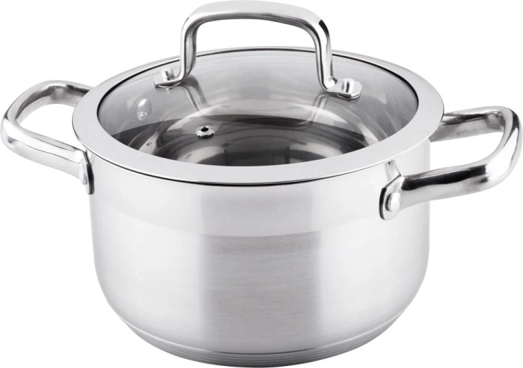 Oală Lamart Prestige cu capac din sticlă, 3,5 l
