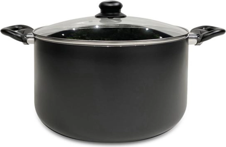 Oală cu capac KITCHISIMO Nero 28 cm, 8,5 l