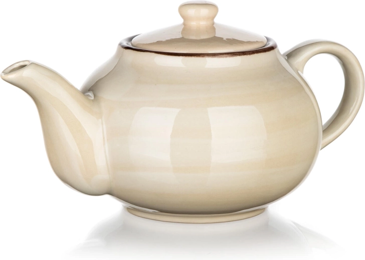 Ceainic ceramic 0,9 l crem PALAS