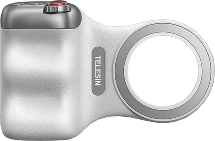 Mâner magnetic Telesin MagSafe Fun Shot Grip2 alb