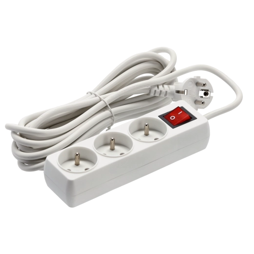 Trei prize Schuko cu împământare