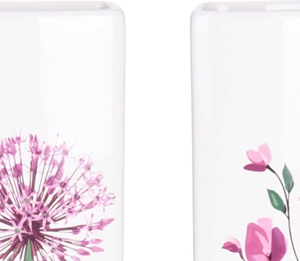 Ceramică albă de calitate cu motiv floral