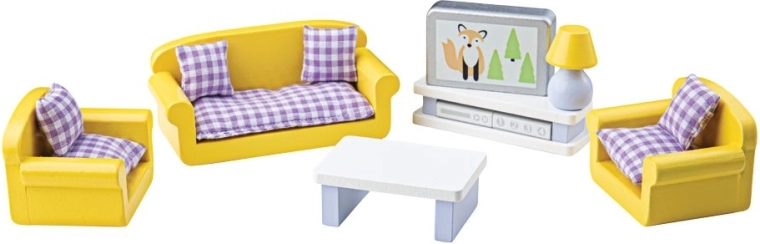 Tidlo mobilier din lemn pentru sufragerie, galben
