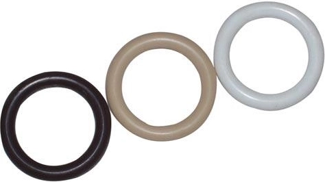 Inele din plastic pentru bare de perdea, albe, set 10 buc