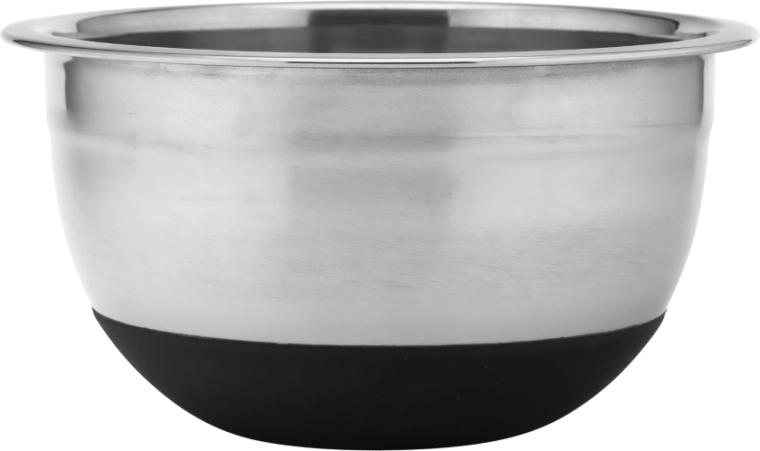 Bol din oțel inoxidabil Altom Design cu bază din silicon antiderapantă 16 × 8 cm