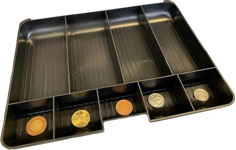Compartiment practic pentru monede