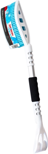 Racletă de gheață cu perie SHERON alb/albastru