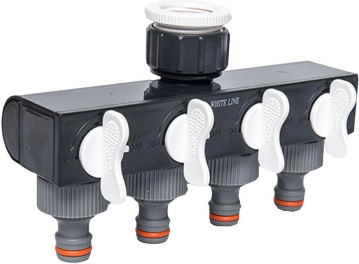 Adaptor pentru robinet – distribuitor în 4 căi WHITE LINE