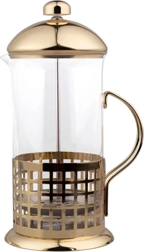 Cafetieră pentru infuzare (French press) 1000 ml cu filtru metalic auriu
