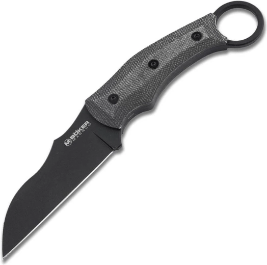 Karambit tactic Magnum Straight Karambit, 9,7 cm, PVD, negru, Micarta, teacă Kydex