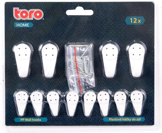 Cârlige de perete TORO, set 12 buc