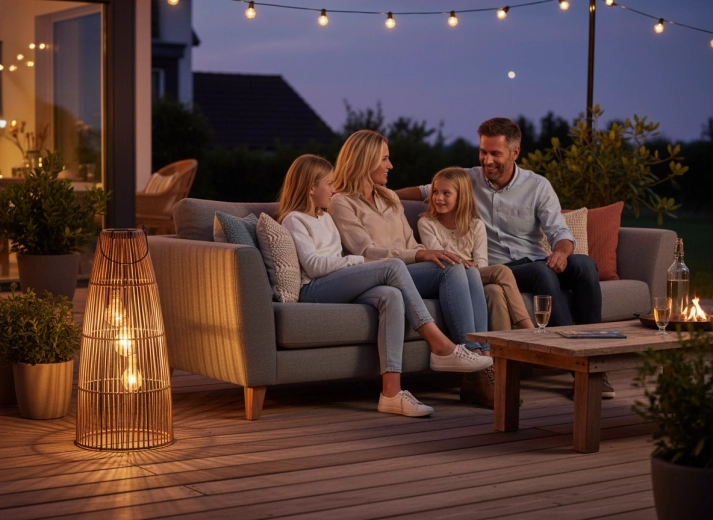 Lumină atmosferică pentru serile în aer liber