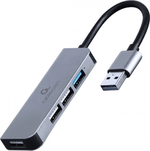 Hub USB cu 4 porturi, 3× USB 2.0 + 1× USB 3.1, din aluminiu