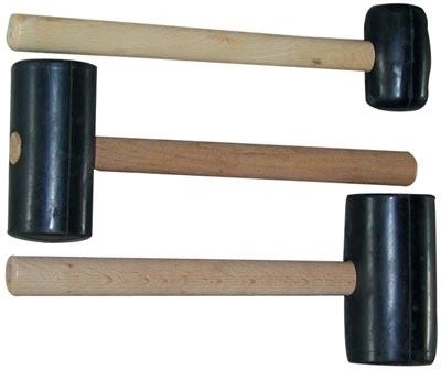 Ciocan din cauciuc 55 mm cu mâner din lemn – producție cehă