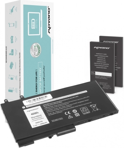 Baterie Movano R8D7N pentru Dell Latitude 5410/5411/5500 și Precision 3541/3550 (46 Wh)