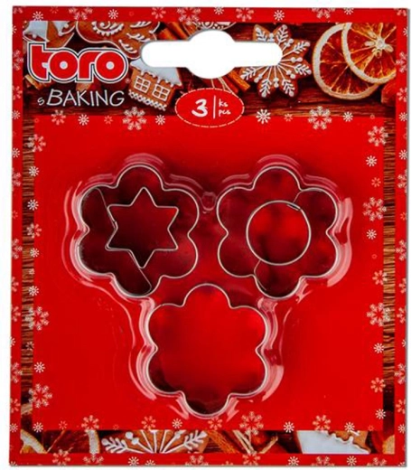 Set de forme pentru prăjituri TORO floare, set 3 buc
