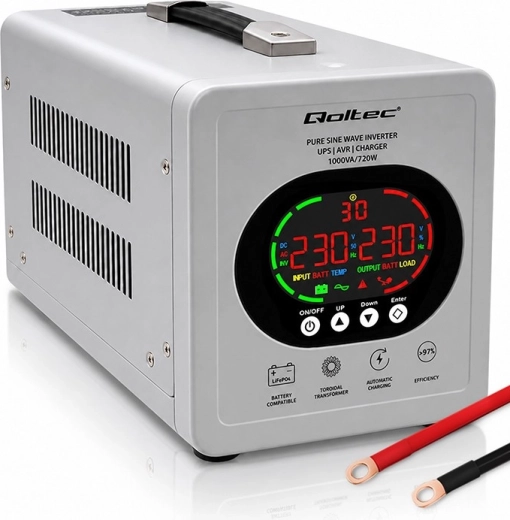 Sursă de alimentare neîntreruptibilă UPS Qoltec cu sinusoidă pură 1000 VA / 720 W