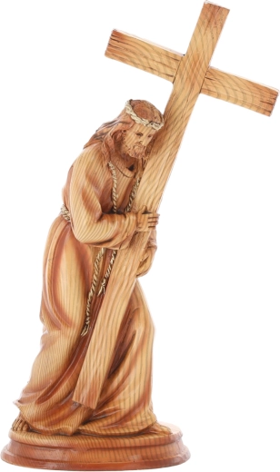 Figurină cu Isus purtând crucea din polirășină 31,5 cm