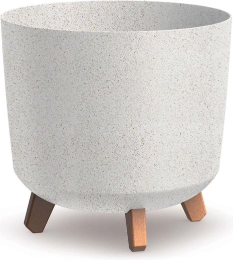 Ghiveci Gracia Tubus Eco Wood 30 cm alb