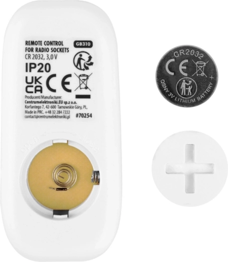 Telecomandă alimentată cu baterie CR2032