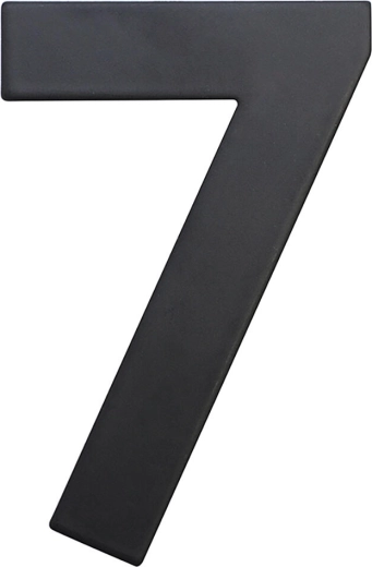 Număr de casă 7, 75 mm, oțel inoxidabil, negru mat