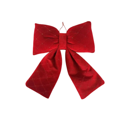 Fundă decorativă de Crăciun (cocardă) roșie 20 × 30 cm