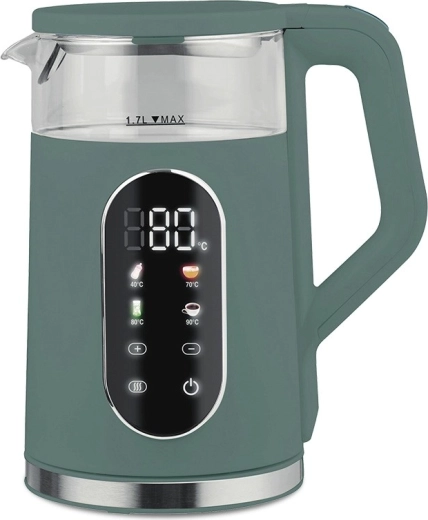 Fierbător electric cu reglaj de temperatură 1,7 l 2200 W verde
