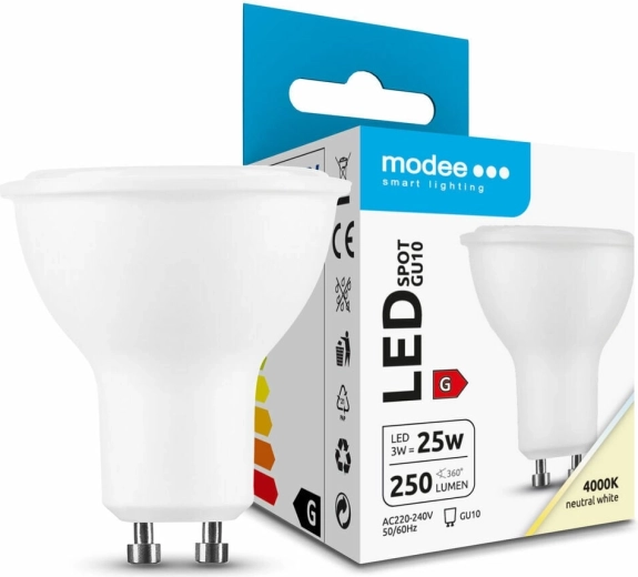 Bec LED spot Modee GU10 3 W alb neutru
