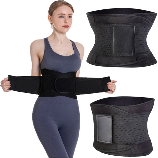Centură de antrenament din neopren pentru abdomen XXL – negru