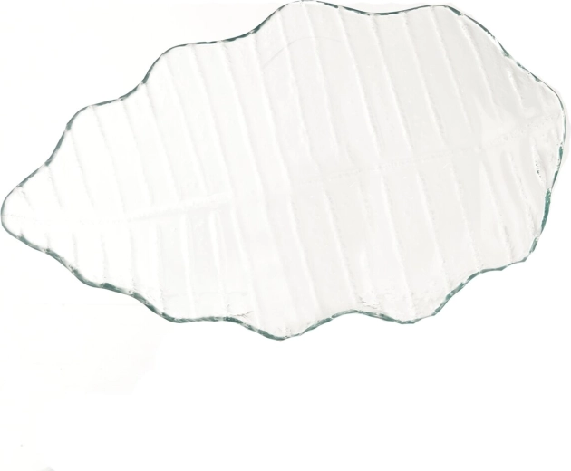 Tavă de servire din sticlă în formă de frunză 36 × 23 × 4 cm