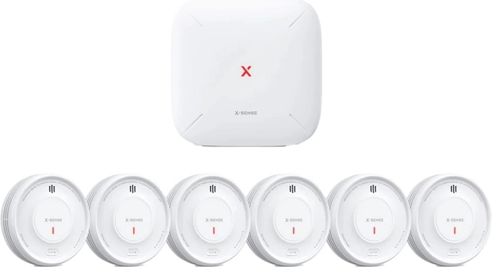 Set de 6 detectoare de fum X-Sense XS0D-MR cu stație de bază SBS50