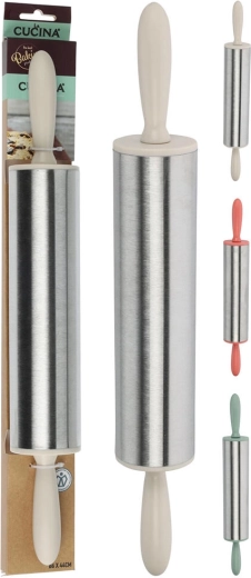 Sucitor din inox cu două mâini 44 × 6 cm cu mânere din plastic