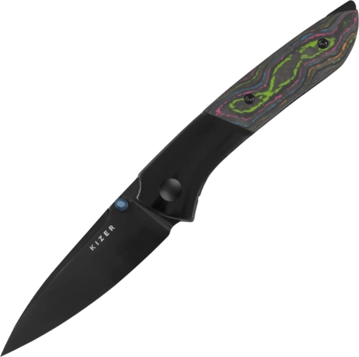 Cuțit pliabil Kizer Spitfire S35VN, titan și camo carbon 80s - 1 bucată